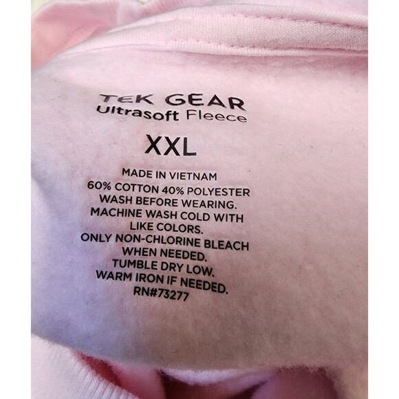 PINK Tek Gear Ultrasoft Fleece Hoodie Size 2X - Picture 5 of 5